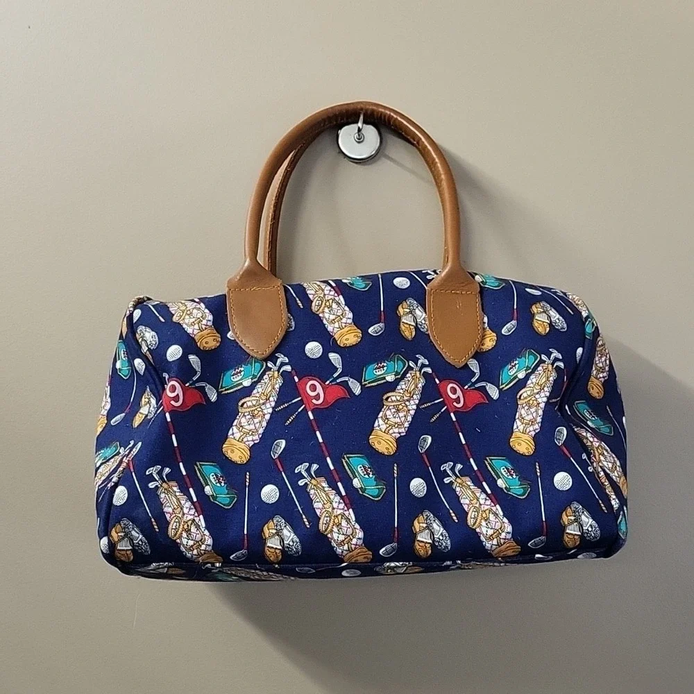 Vintage Canvas Golf Handbag Bright Color‎ Retro Purse